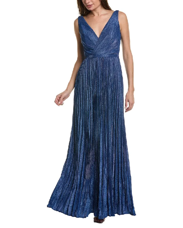 Budget Saver Timeless Elegant Rene by Rene Ruiz Metallic Gown