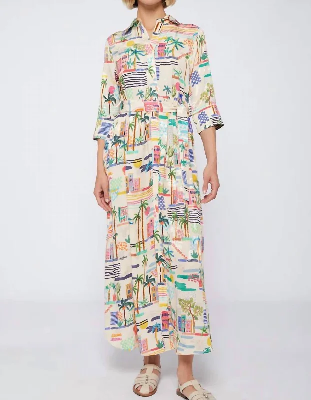 Fall Sale, Prices Drop Great Deals on Ethnic Cultural Wear Natalia Shirt Dress In Multi