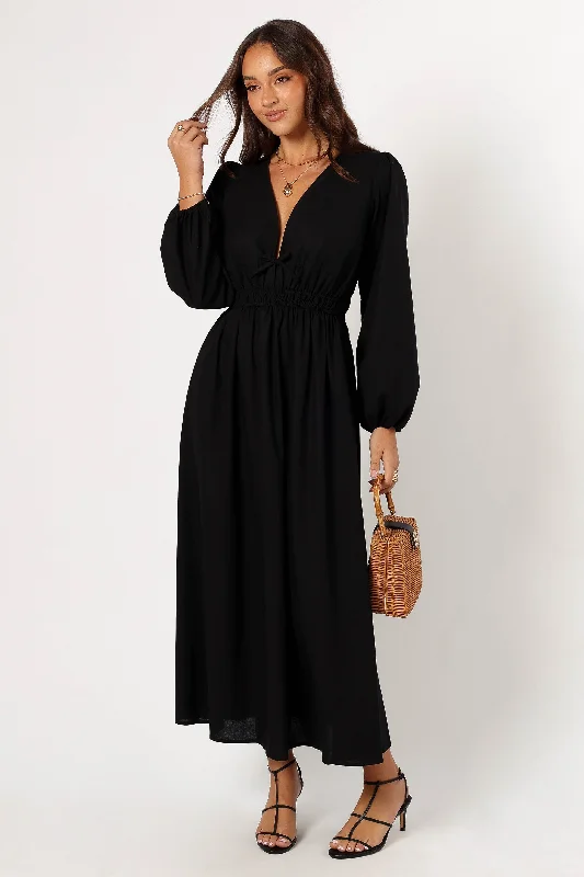 Fresh Fashion Discounts Modern Glamour Cece Long Sleeve Maxi Dress - Black