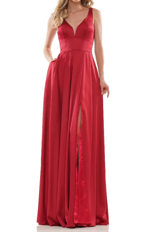 Avant-Garde Style Promotions Playful Elegance Classic A Line Evening Gown in Red