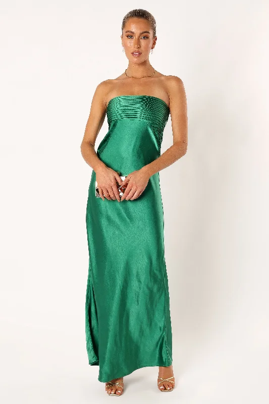 Cozy Chic Promotions Effortless Grace Adina Maxi Dress - Emerald