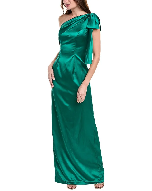 Vintage-Modern Style Offers Big Savings on Minimalist Office Styles Rene Ruiz One-Shoulder Satin Gown