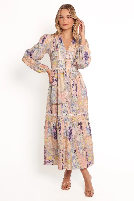 Special Offer For You Dreamy Aesthetic Ariella Maxi Dress - Patchwork