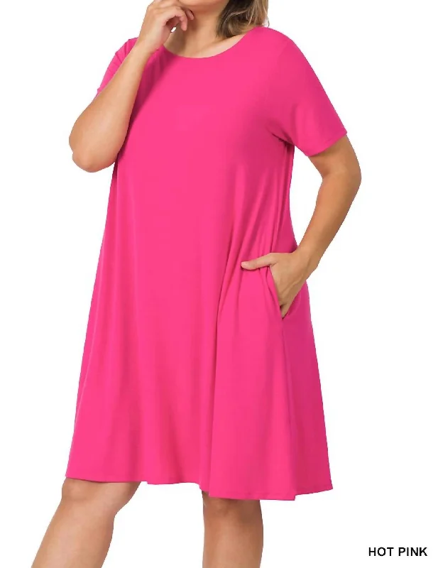 Smart Casual Deals Contemporary Chic Shirt Dress In Pink