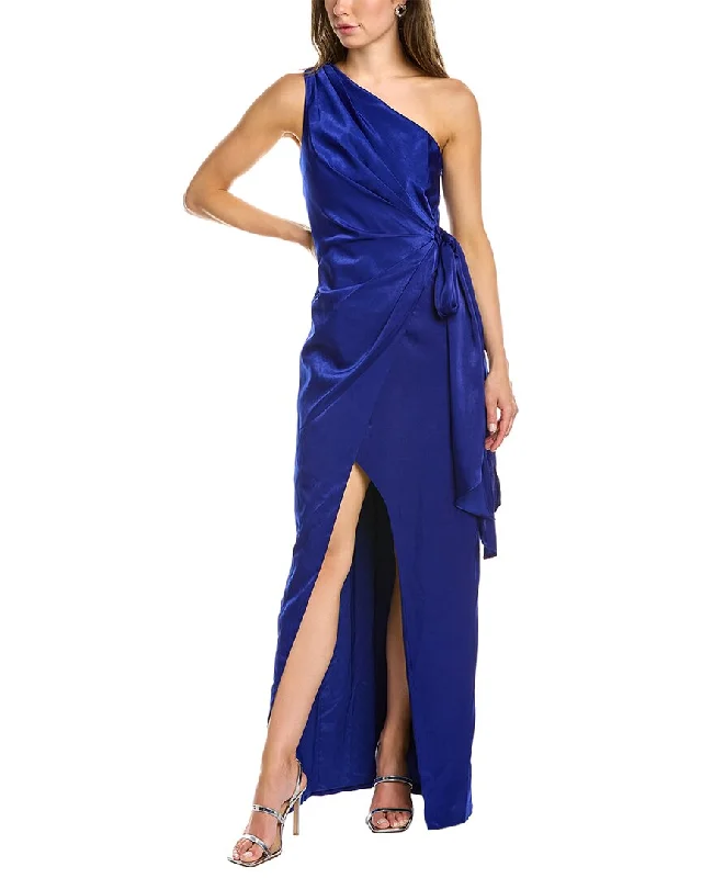 Relaxed Style Luxury Style Aidan Mattox One-Shoulder Gown