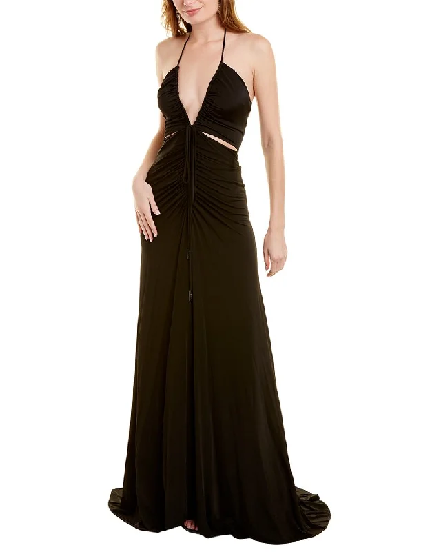 Vintage-Modern Style Offers Great Deals on Ethnic Cultural Wear Halston Grace Ruched Jersey Gown