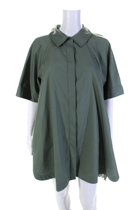 Special Offers, Don't Miss Nordic Minimalist Home Look Jonathan Simkhai Women's Button Front Shirt Dress Green