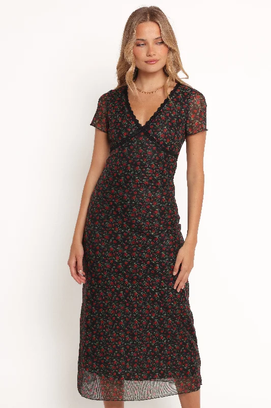 Flash Sale, Don'T Miss Elegant Details Neve Maxi Dress - Rose Print