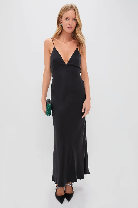 Dive Into Trendy Styles Charming Silhouette Black Ollie Maxi Dress