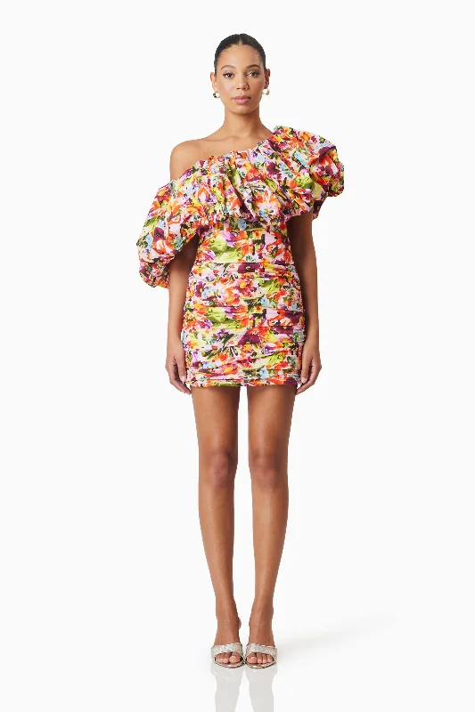 Stupidly Low Prices Formal Outfit Elira Printed Mini Dress In Florals