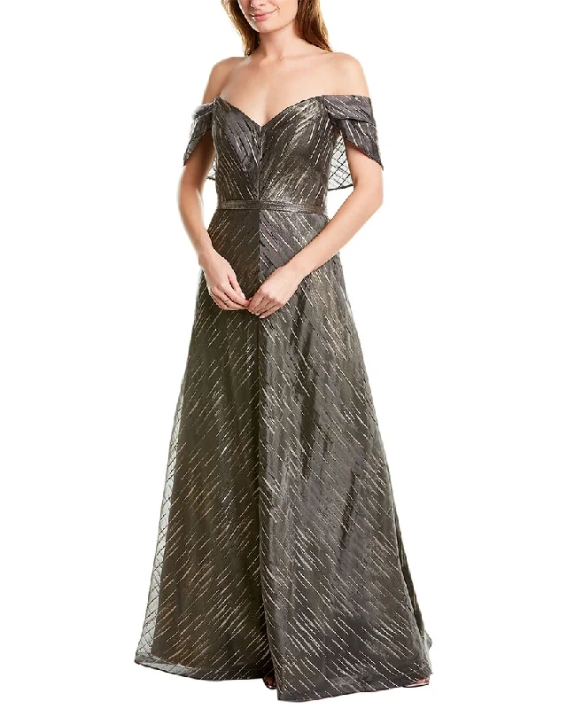 Sleek Style Discounts Big Savings on Minimalist Office Styles Rene Ruiz Off-The-Shoulder Gown