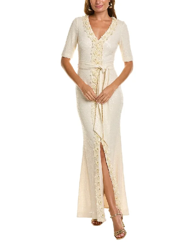 Limited Time Offers Flowing Silhouette Badgley Mischka Sequined Gown