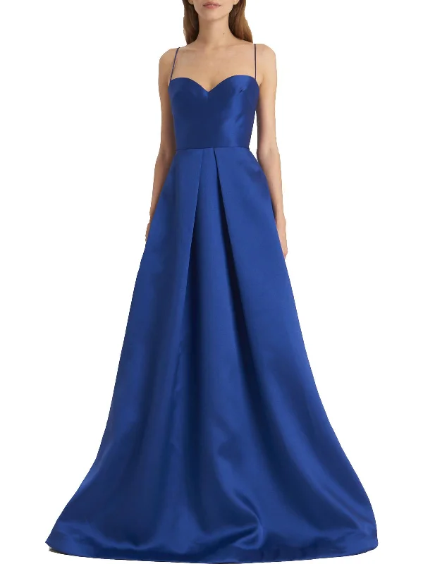 Fashion Forward, Function First Feminine Grace Womens Satin Sweetheart Evening Dress