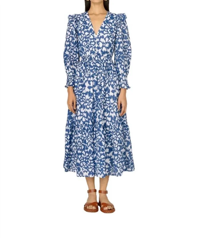 Modern Chic Discounts Exquisite Craftsmanship Pearl Maxi Shirt Dress In Bluing