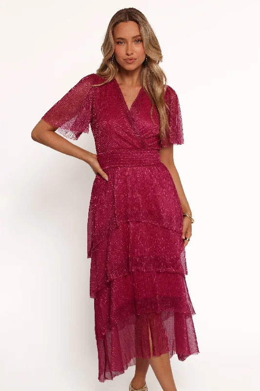 Vintage-Inspired Style Offers Everyday Glamour Jasmin Midi Dress - Pink