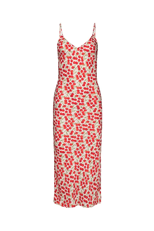 Flash Sale Starts Floral Style Eva Dress Satin - Cola