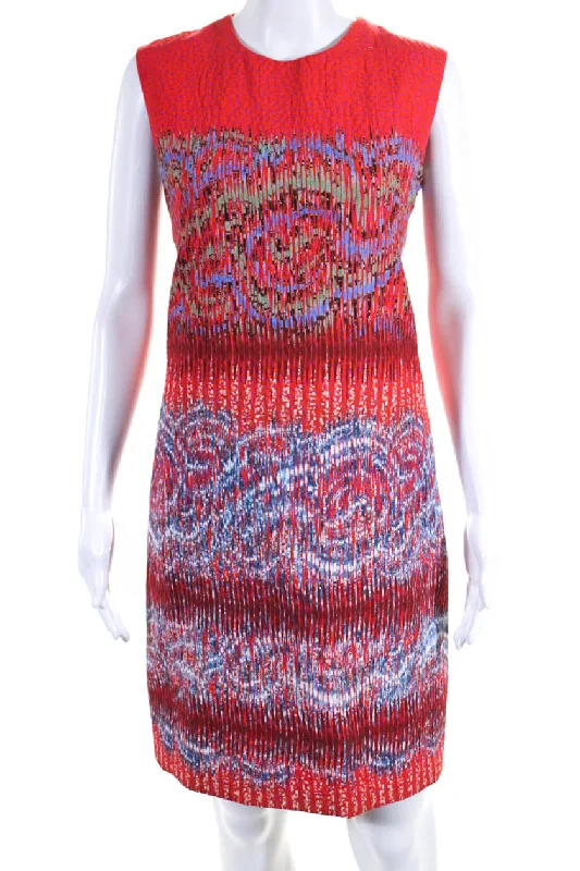 Unleash Your Trendy Side Flash Sale PETER PILOTTO Womens Abstract Print Sleeveless Dress Multi Colored