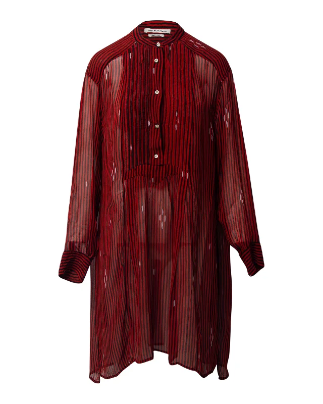 Chic Styles Playful Elegance Isabel Marant Etoile Striped Shirt Dress in Multicolor Viscose