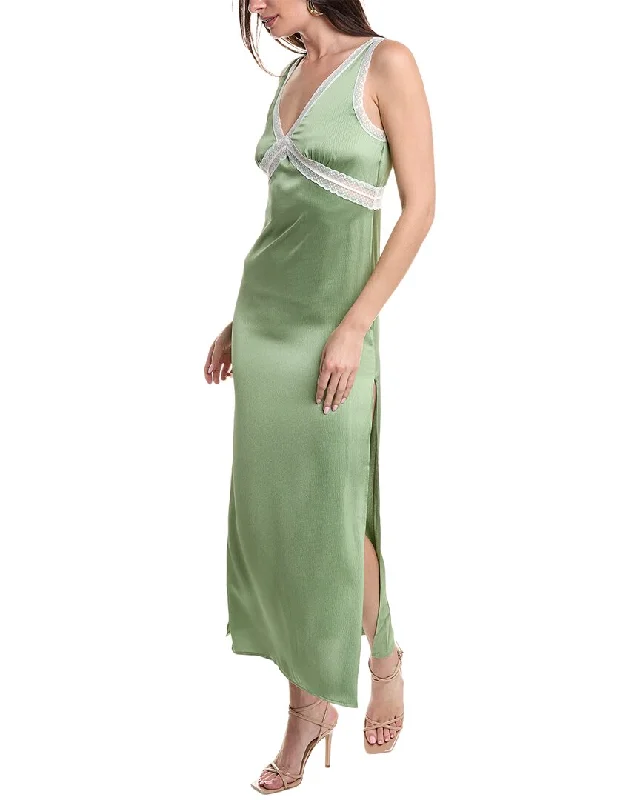 Gift Ideas Big Savings on Minimalist Office Styles Emmie Rose Hammered Satin Maxi Dress