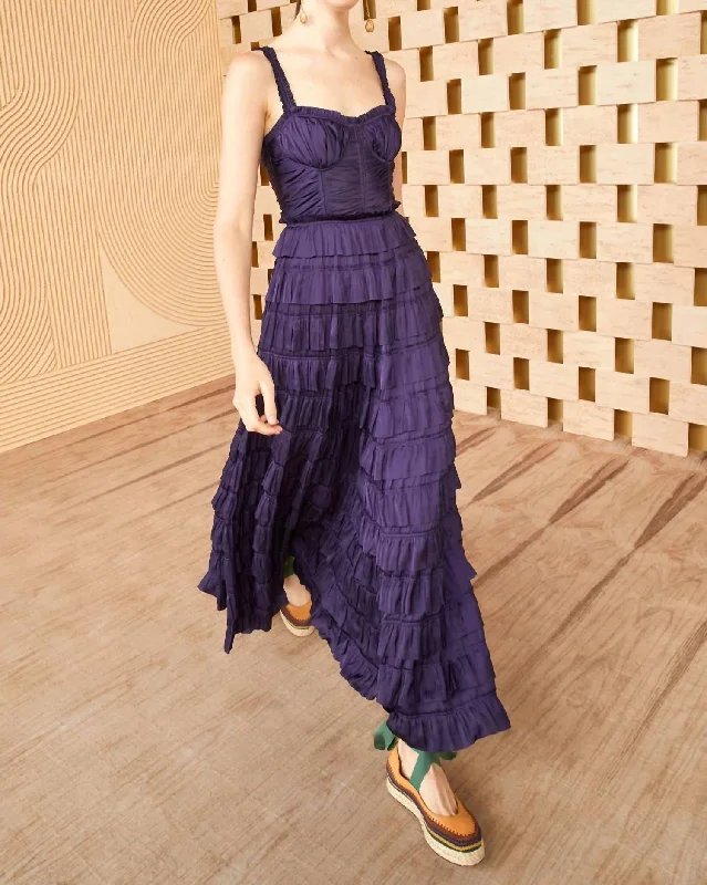 Casual Chic Flowing Silhouette Camille Gown in Lago