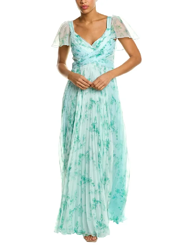 Affordable Luxury Fashion Vibrant Prints Theia Alani Gown