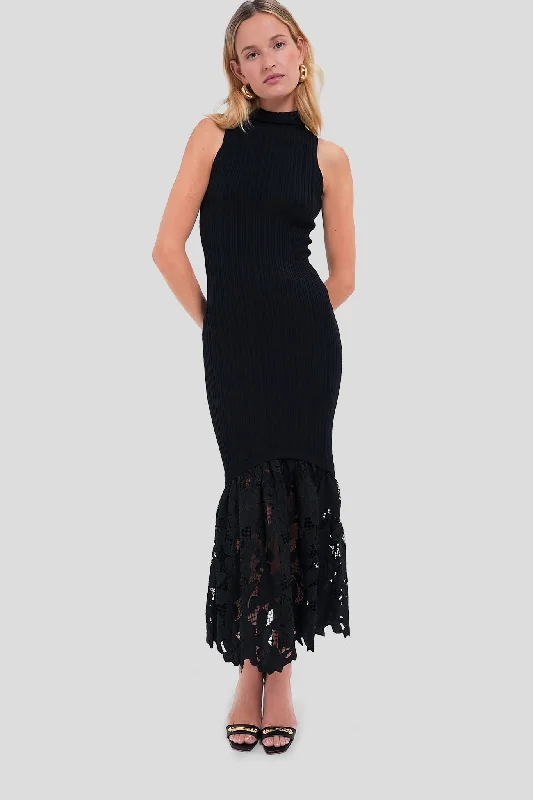 Weekend Exclusive Coastal Beach - Inspired Style Black Rhiannon Maxi Dress