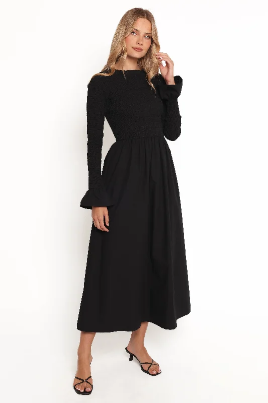 Forward Trendsetter Effortless Comfort Mairead Maxi Dress - Black