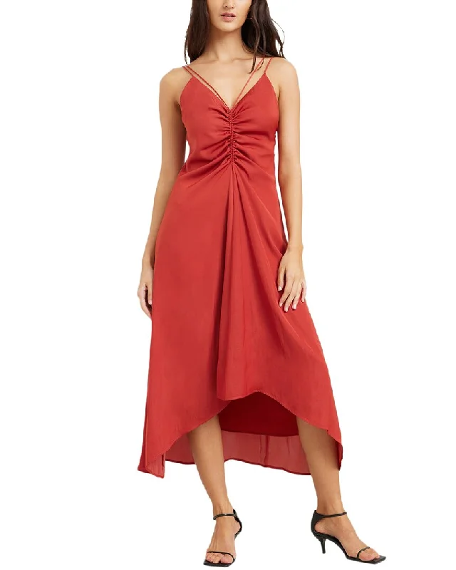 Big Savings Elegant Attire Modern Citizen Kerriann Ruched Front Satin Slip Dress