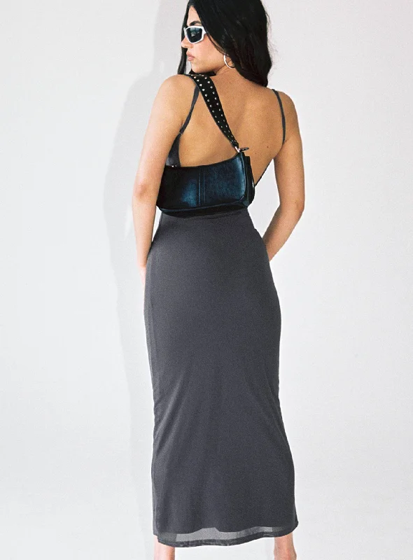 Vibrant Style Promotions Graceful Drape Knox Maxi Dress Slate Petite