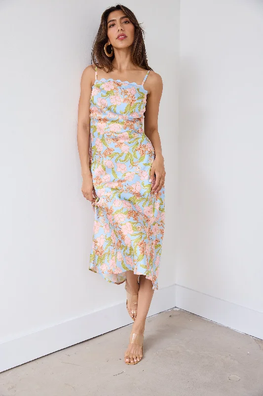 Modern Chic Discounts Everyday Glamour SALE - Logan Floral Midi Slip Dress