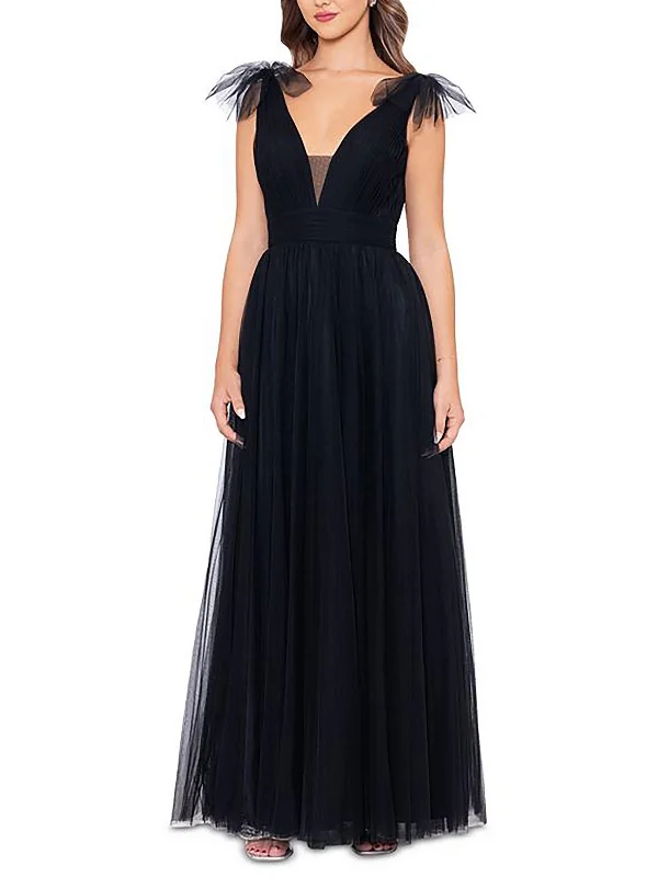 Flash Sale Starts Modern Romance Womens V-Neck Sleeveless Evening Dress