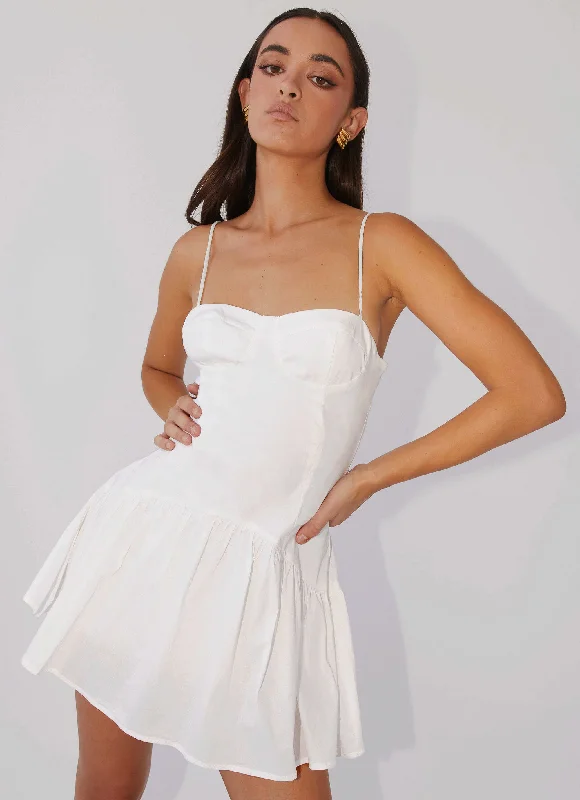 Cozy Chic Promotions Refined Look Endless Summer Mini Dress - White