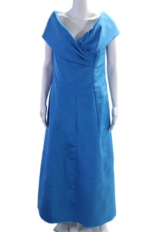 Winter Warehouse Sale Flash Sale Catherine Regehr Women Strapless Zipped Gown Dress Blue