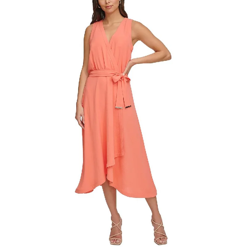 Shop The Hottest Deals Elegant Ensemble Womens Hi-Low Sleeveless Fit & Flare Dress