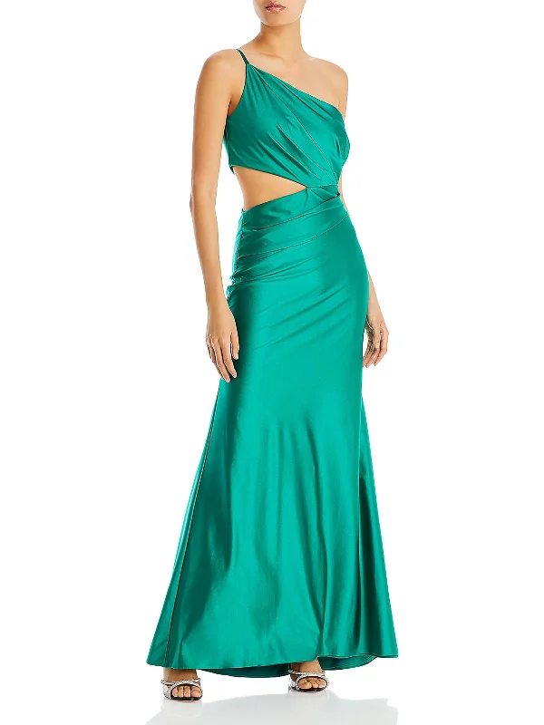 Must Haves Grab Romantic Date - Night Styles Now Womens Satin Side Cut Evening Dress