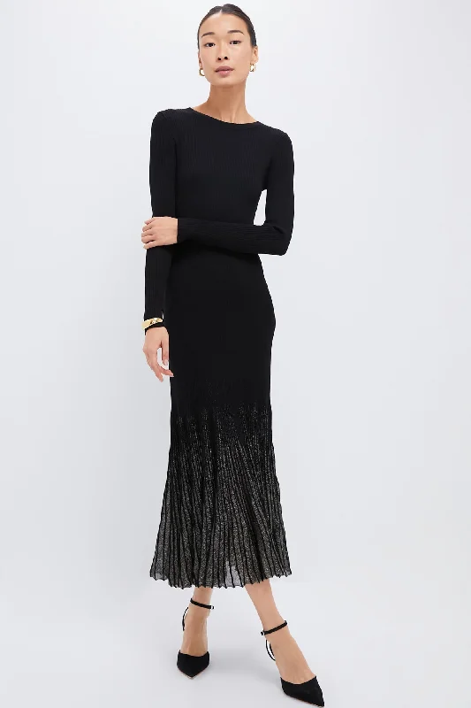 You'Ll Love Us Because Luxury Style Black Shimmer Maxi Dress