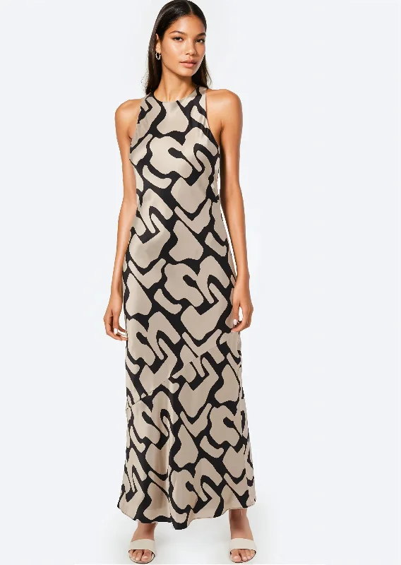 Classic Elegance Sales Flash Sale Althea Maxi Dress Abstract