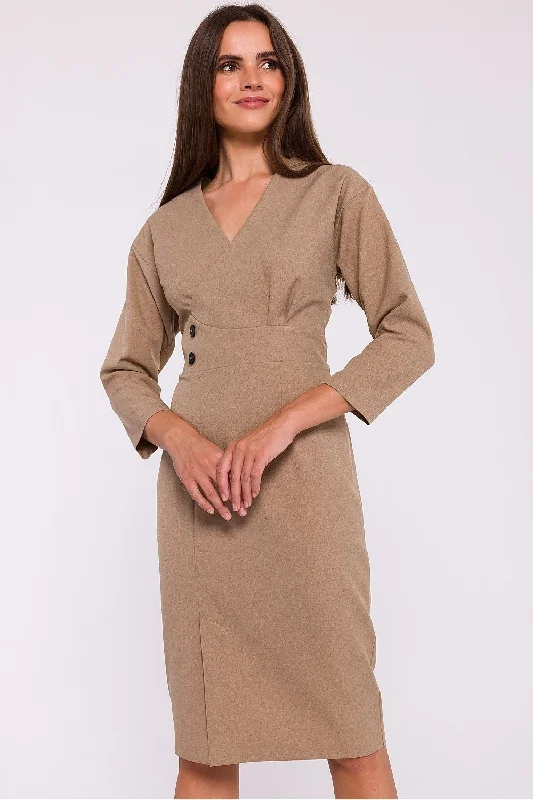 Limited Time Special Offer Elevated Style Stylove Tailored Wrap Midi Dress