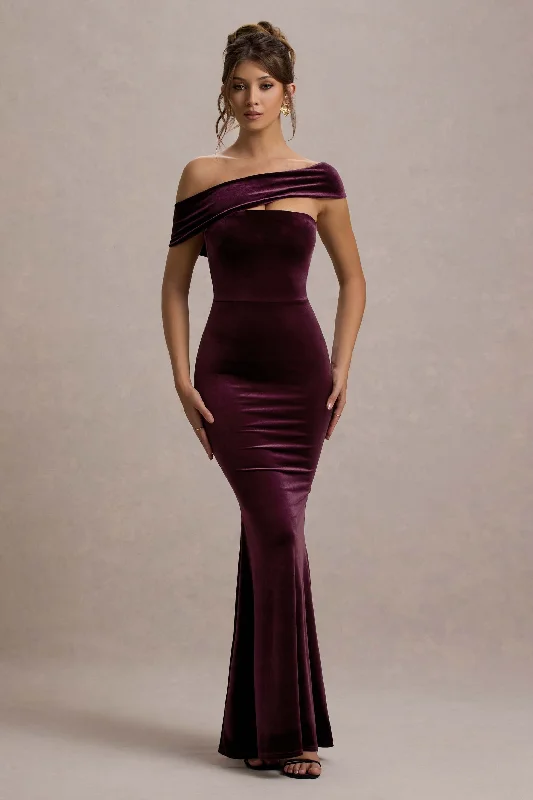 Timeless Style Promotions Grab Romantic Date - Night Styles Now Candela | Port Velvet Asymmetric Bardot Maxi Dress