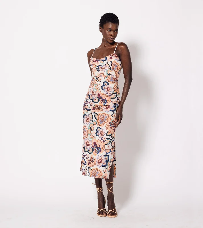 Limited Stock Big Savings on Minimalist Office Styles Geraldine Midi Dress | Desert Floral