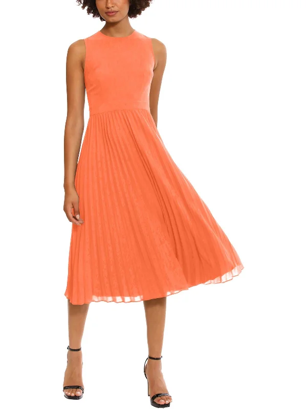 Exclusive Discounts Boho - Chic Festival - Ready Style Womens Pleated Sleeveless Sheath Dress