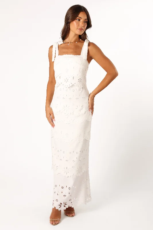 Classic Chic Deals Sleek Design Pippa Maxi Dress - Off White