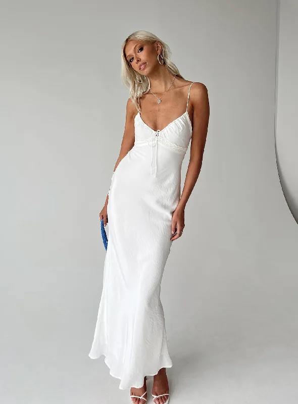 Contemporary Chic Promotions Luxe Layering Emily Maxi Dress White Tall