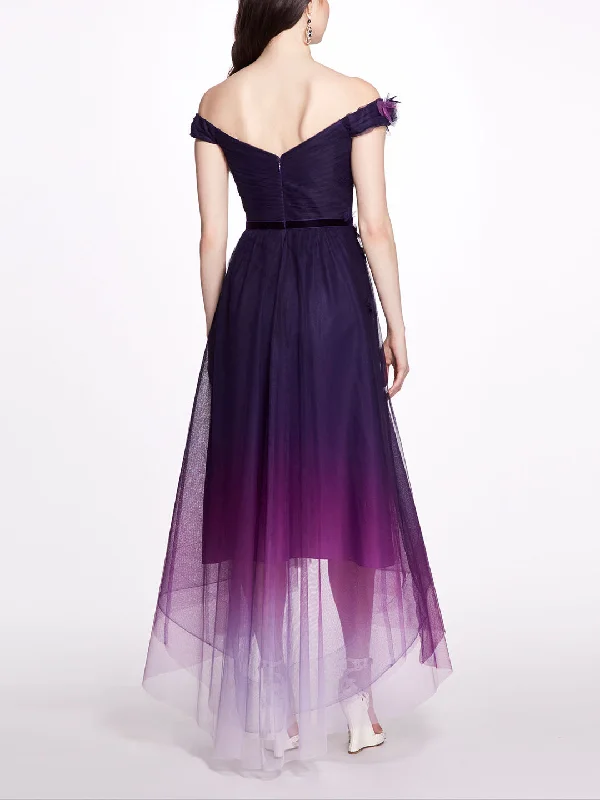 Budget-Friendly Fashion Big Savings on Minimalist Office Styles Ombre Tulle Gown