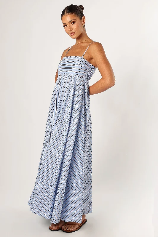 Sophisticated Style Offers Rustic Countryside Charm Look Iggy Maxi Dress - Blue