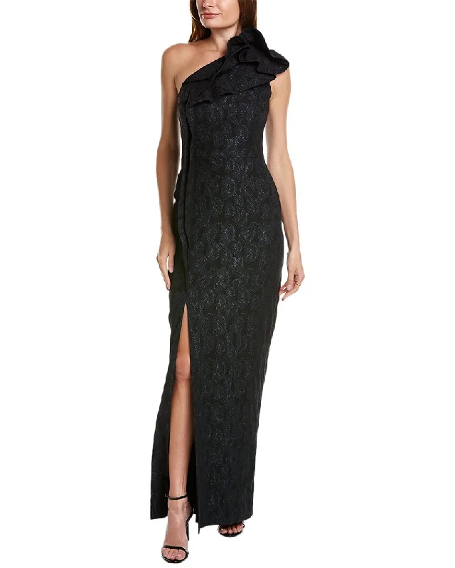 Trendy Women'S Wear Collection Graceful Movement Teri Jon by Rickie Freeman One-Shoulder Gown