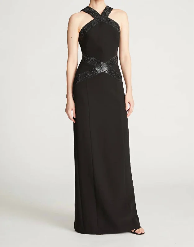 Timeless Style Promotions Elevated Style Joyce Gown In Black