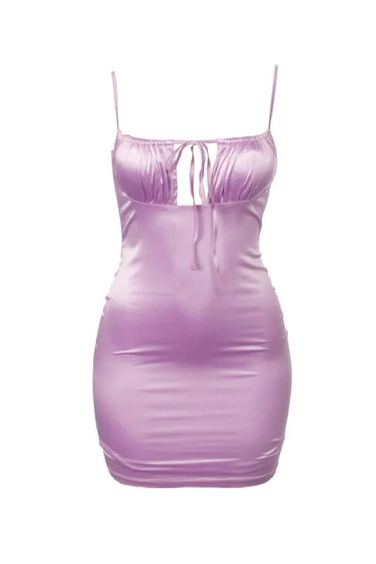 Hot Deals Refined Look Bodycon Mini Dress In Lavender