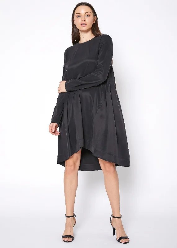 Crazy Price Slashing Artful Design Women's Basic Long Sleeve Crew Neck Dress