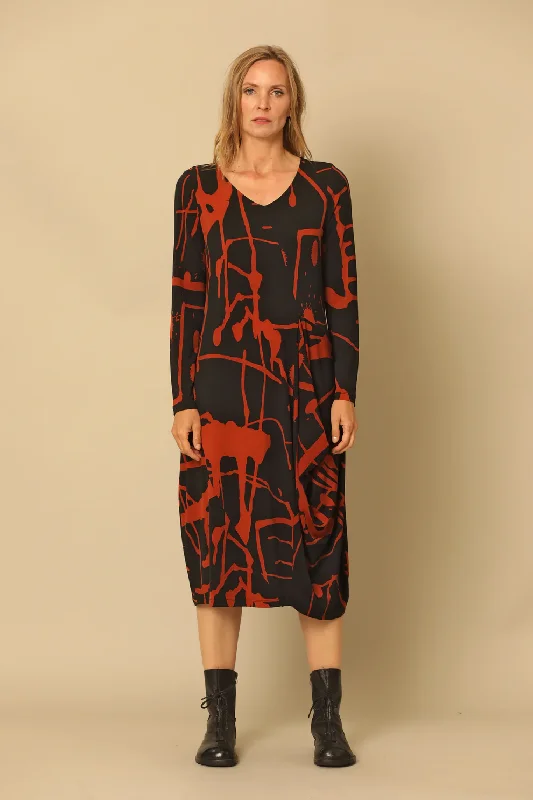 Statement Fashion Offers Luxury Style Paprika Long Sleeve McKinley Dress